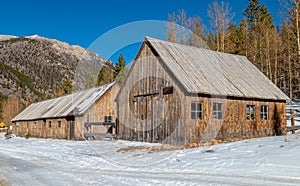 Old Weathered Barns in St. Elmo, Colorado