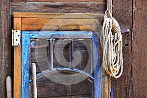 Old Weathered Blue Door