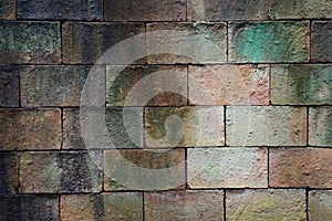 Old weathered brick wall texture for background