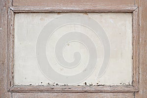 Old and weathered brown wooden frame