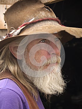 Old weathered cowboy