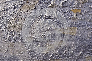 Old weathered cracked peeling glossy airbrushed graffiti paint