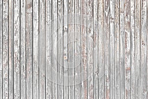 Old weathered faded barn wall made from vertical wood boards. Vintage rustic textured timber background. Lumber texture