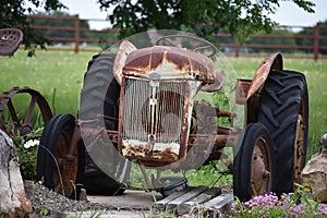 Old Ford Tractor in Lannius Texas
