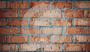 Old weathered grunge red bricks wall background texture