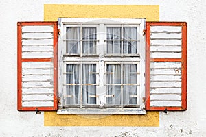 Old weathered historic window