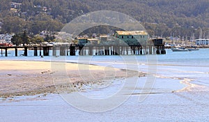 Old, weathered pier at Pillar Point Harbor, CA.