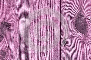 Old Weathered Rotten Knotted Stained Magenta And Varnished Pinewood Planks Cracked Flaky Grunge Texture Detail