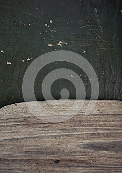 Old weathered rustic wooden plank on vintage wood background