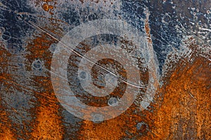 Old weathered rusty iron metal texture background