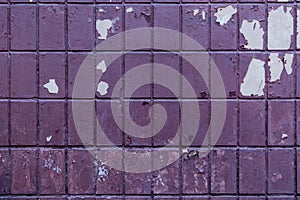 old weathered violet brick wall