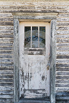 Old Weathered White Door