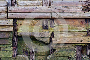 Old weathered wood planks, texture background