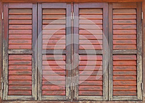 Old and weathered wooden window