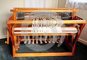 Old weaving loom from in front