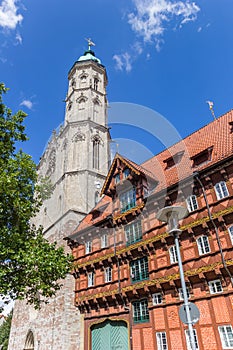 Old weigh building and tower of the Andreas church in Braunschweig