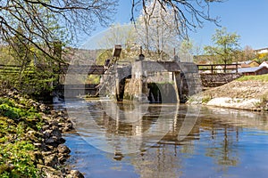 Old weir on Altmuehl river