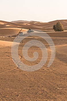 The old well in Sahara desert for groundwater
