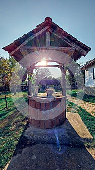 Old well in serbian village.