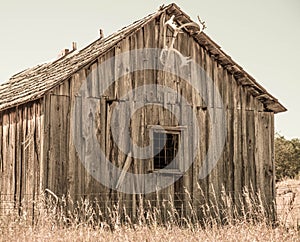 Old West Abandoned Weathered Barn