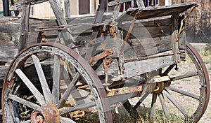 Old west buckboard wagon in Tombstone Arizona photo