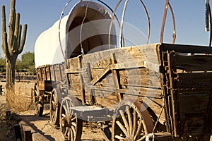 Old West Covered Wagon Train photo