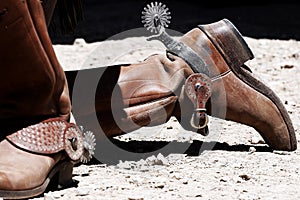 Old West Cowboy Boots & Spurs