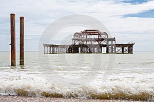 Old West Pier. Brighton, UK