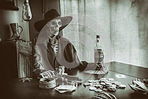 Old West Poker Skeleton