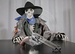Old West Revolver Skeleton