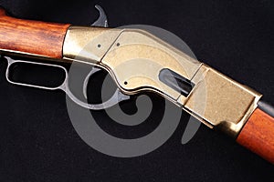 Old west rifle with ammunition