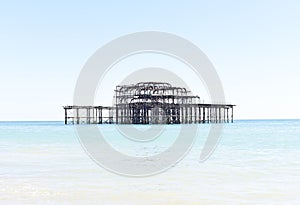 Old West rusting Pier in Brighton, UK