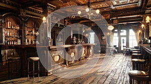Old West Saloon: Authentic Interior Snapshot from Yesteryears