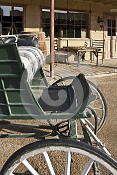 Old Western buggy and general store