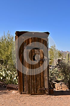 Old western cedar outhouse
