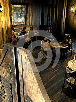 Old western saloon