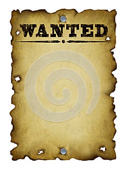 Old Western Wanted Poster