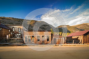 Old Western Wooden store in St. Elmo Gold Mine Ghost Town in Colorado, USA photo