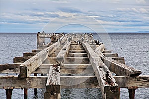 Old Wharf in the Harbor of Punta Arenas, Patagonia, Chile