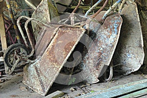 Old wheel barrows