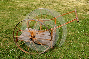 Old wheel cart for hauling milk