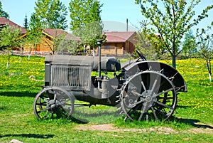 Old wheeled tractor