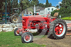 Old wheeled tractor restored