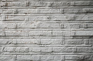 Old white brick burnt wall texture background