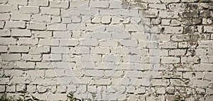 Old white brick wall