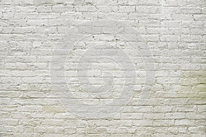 Old white brick wall background texture