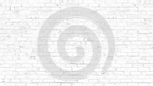 Old white brick wall grunge texture for copy space background