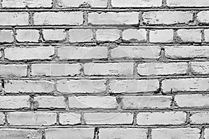 Old white brick wall rough texture grunge background