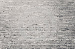 Old white brick wall texture as background