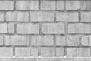 Old white brick wall texture background.